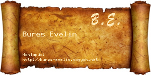 Bures Evelin névjegykártya